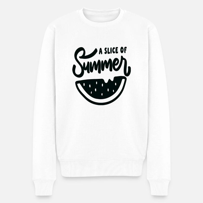 A Slice Of Summer - Männer Premium Bio Pullover - Weiß