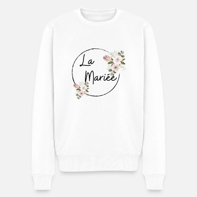 La mariée floral - Pull Premium bio Homme - blanc