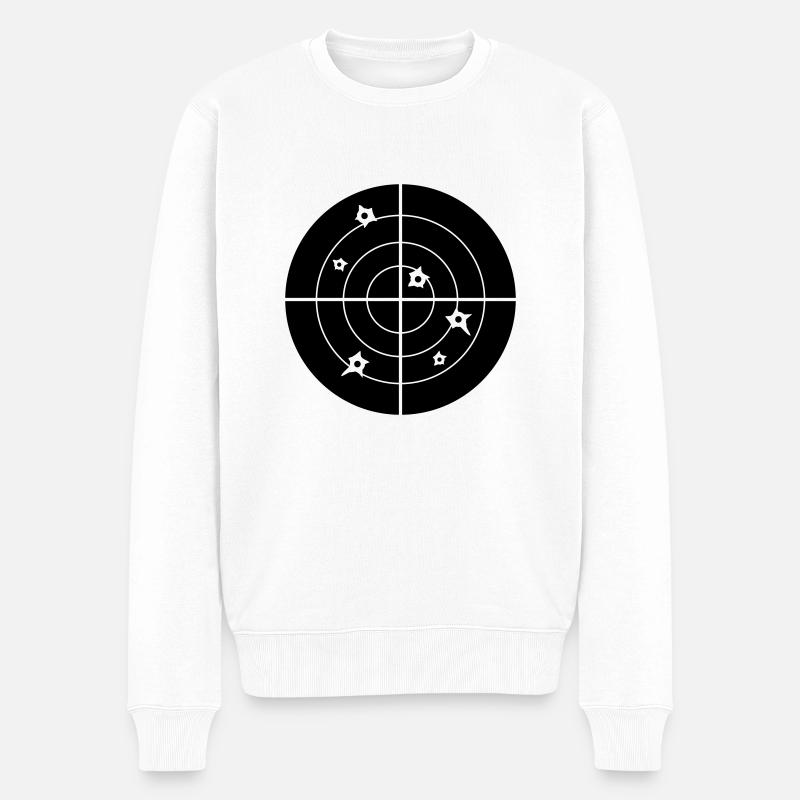 fadenkreuz schuss - Männer Premium Bio Pullover - Weiß