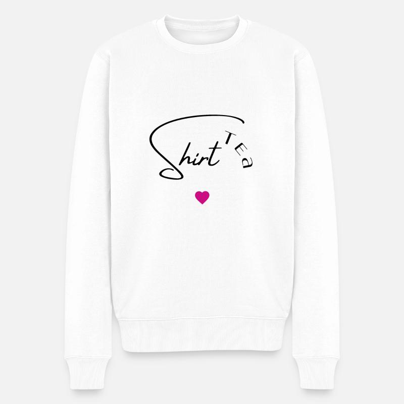 Tee-Shirt - Männer Premium Bio Pullover - Weiß