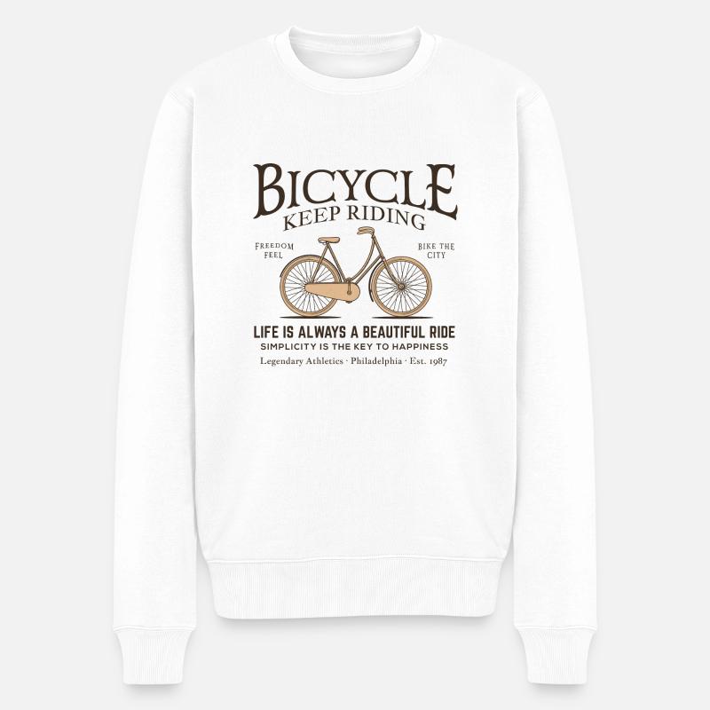 Vélo rétro - Pull Premium bio Homme - blanc