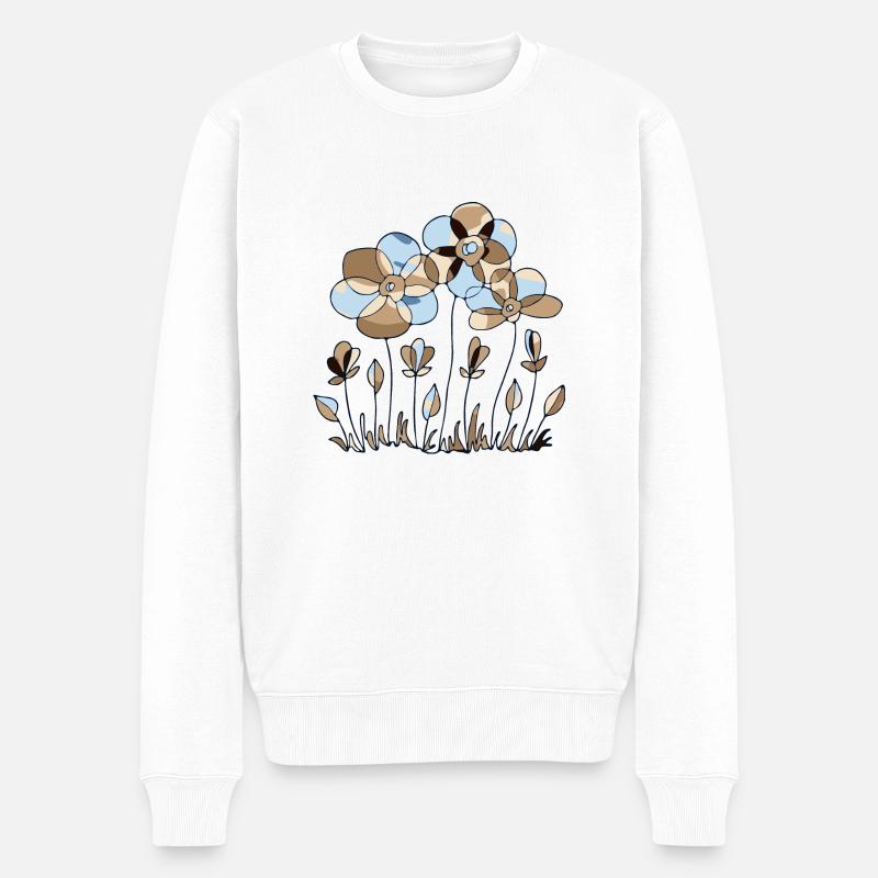 Fleur - Pull Premium bio Homme - blanc