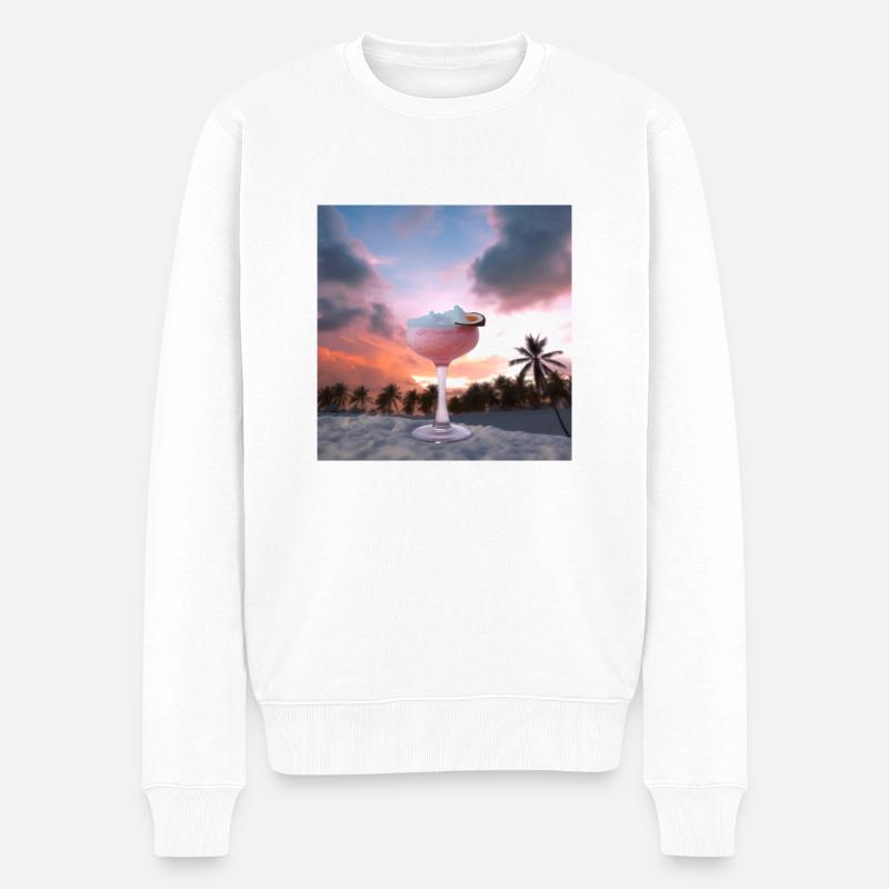 Cocktail 1 Cadeau - Pull Premium bio Homme - blanc