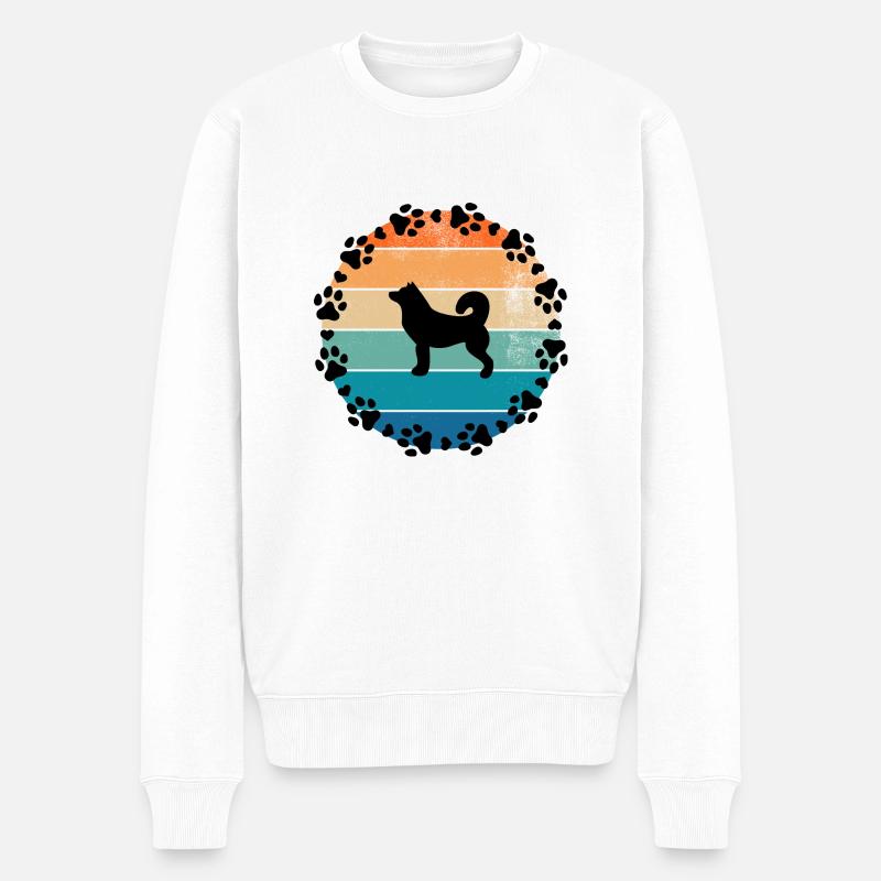 Chiens Sun Husky - Pull Premium bio Homme - blanc