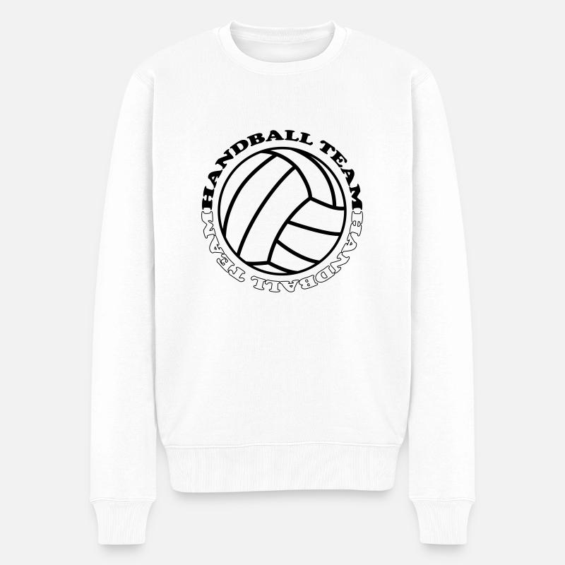 handball team 1 - Männer Premium Bio Pullover - Weiß