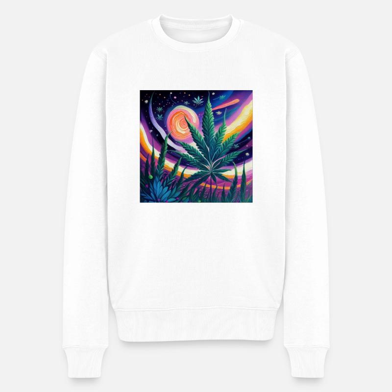 Fang Gogh Cannabis - Männer Premium Bio Pullover - Weiß