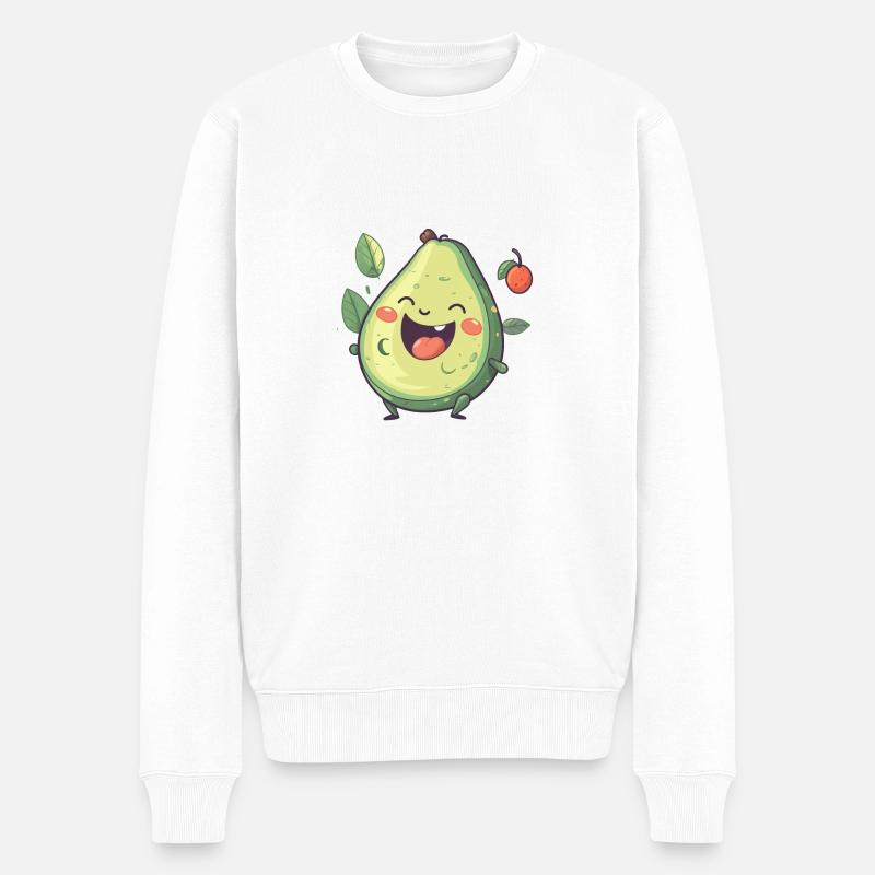Avo Love - Männer Premium Bio Pullover - Weiß