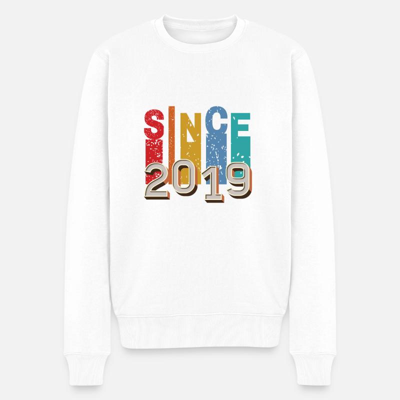Since 2019 retro - Pull Premium bio Homme - blanc
