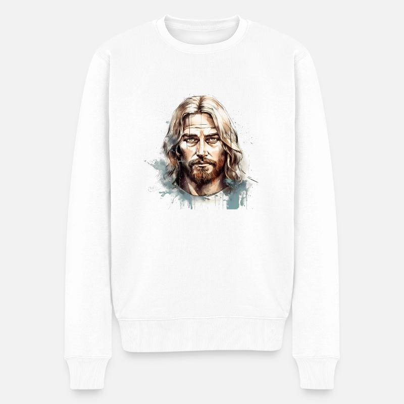 Jésus-Christ #07 - Pull Premium bio Homme - blanc
