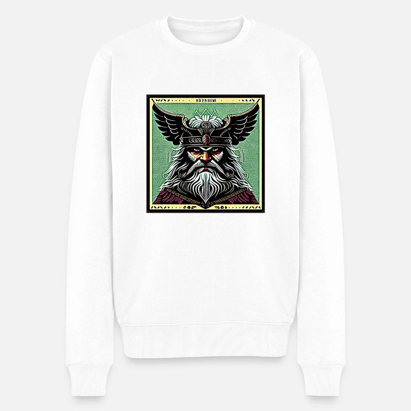 Odins Erbe - Männer Premium Bio Pullover - Weiß
