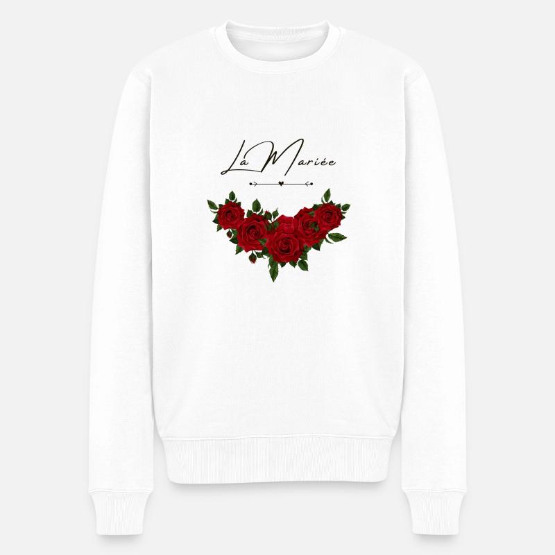 La mariée floral - Pull Premium bio Homme - blanc