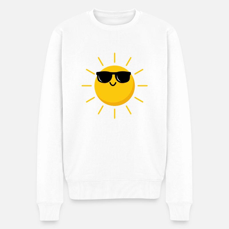 Sonnenbrille - Männer Premium Bio Pullover - Weiß