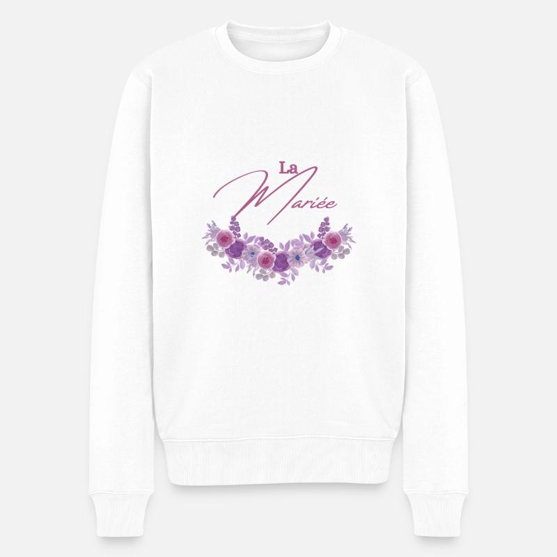 La mariée floral - Pull Premium bio Homme - blanc