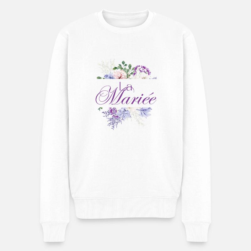 La mariée floral - Pull Premium bio Homme - blanc