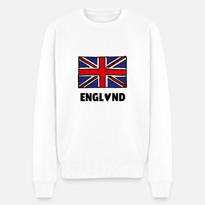 Aime l'Angleterre (Royaume-Uni) - Pull Premium bio Homme - blanc