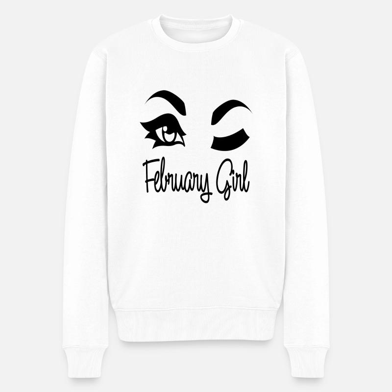 Fille de février - Pull Premium bio Homme - blanc