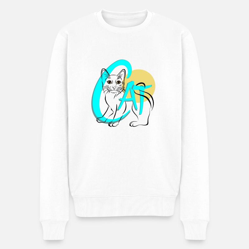 CHAT - Pull Premium bio Homme - blanc