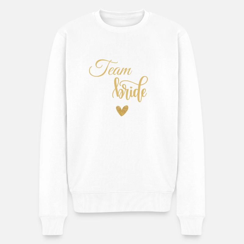 Teambraut - Männer Premium Bio Pullover - Weiß