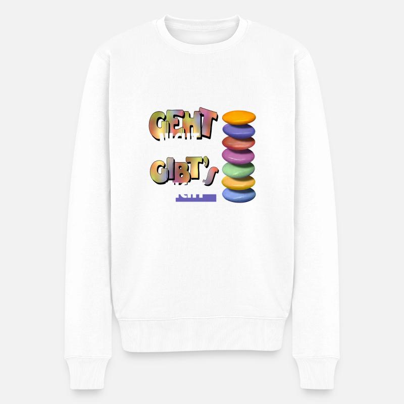 Geht nicht - Männer Premium Bio Pullover - Weiß