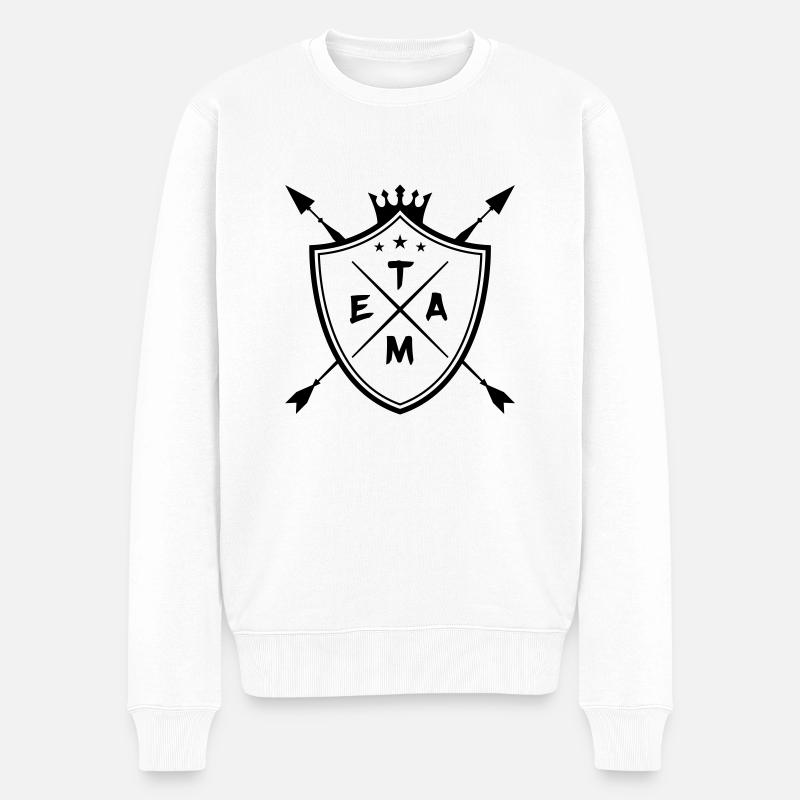 team wappen - Männer Premium Bio Pullover - Weiß