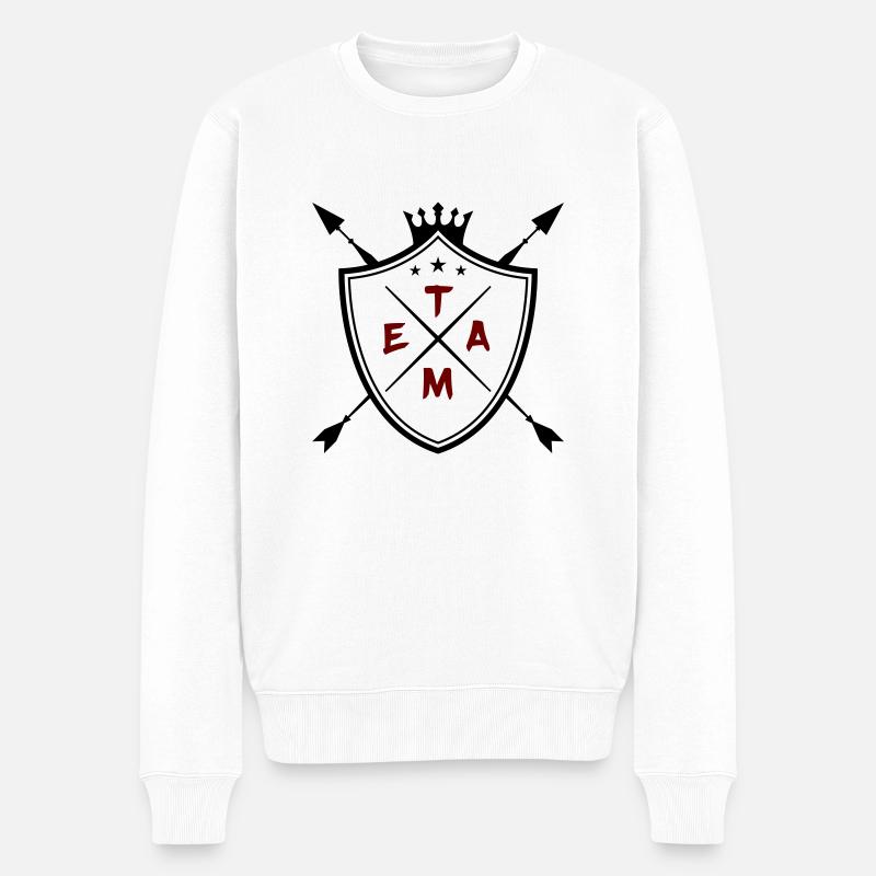 team wappen - Männer Premium Bio Pullover - Weiß