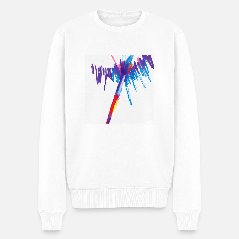 Coup de pinceau créatif - Pull Premium bio Homme - blanc