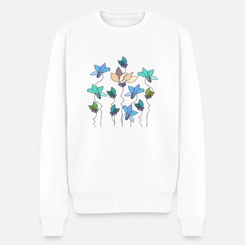 Fleur - Pull Premium bio Homme - blanc