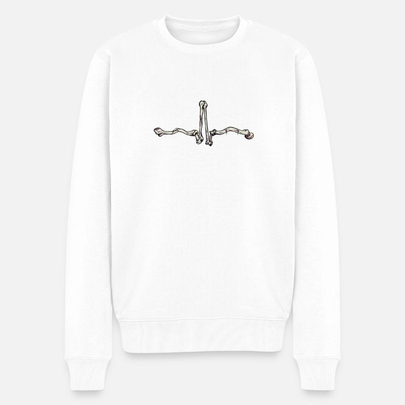 ECG osseux - Pull Premium bio Homme - blanc