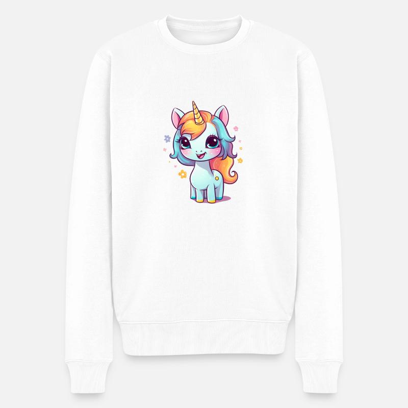 Einhron - Männer Premium Bio Pullover - Weiß