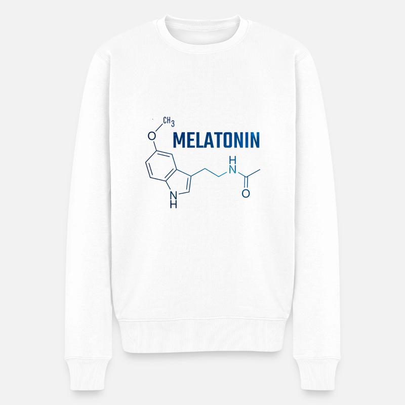 molécule de mélatonine - Pull Premium bio Homme - blanc