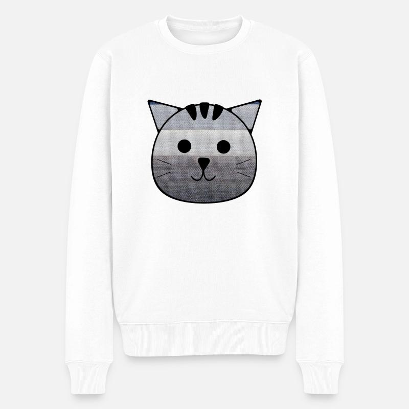 Le petit chat Otto - Pull Premium bio Homme - blanc