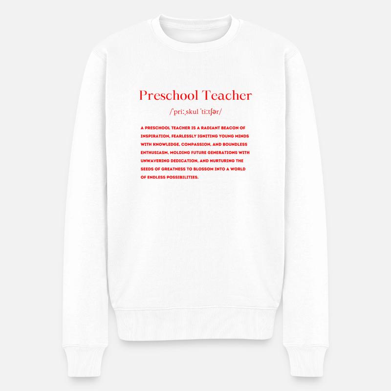 Définition de l’enseignant préscolaire - Pull Premium bio Homme - blanc