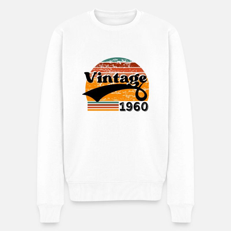 Jahrgang 1960 - Männer Premium Bio Pullover - Weiß