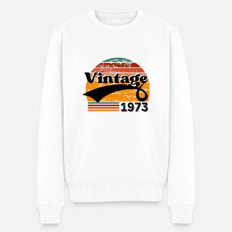 Jahrgang 1973 - Männer Premium Bio Pullover - Weiß