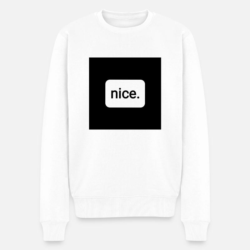 nice - Männer Premium Bio Pullover - Weiß