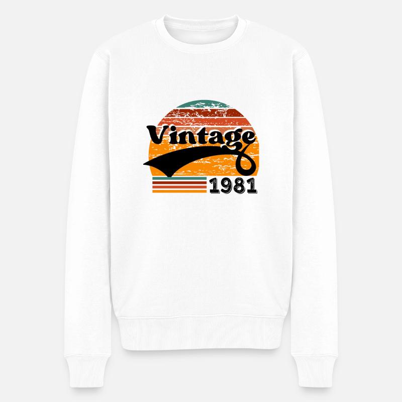 Jahrgang 1981 - Männer Premium Bio Pullover - Weiß