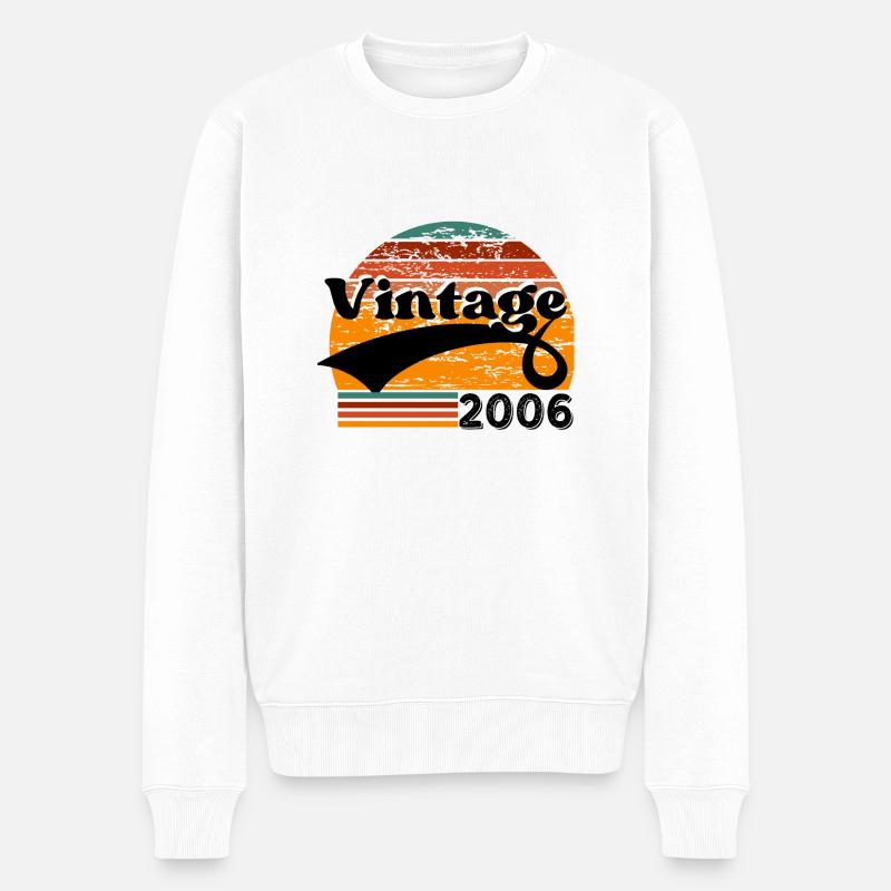 Jahrgang 2006 - Männer Premium Bio Pullover - Weiß