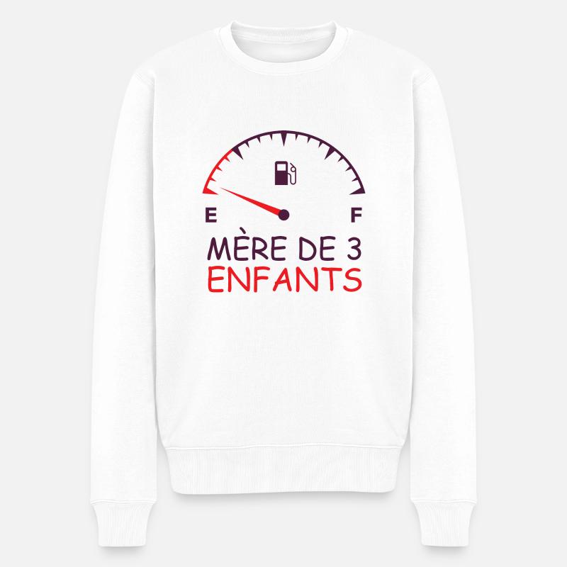Maman de trois enfants - Pull Premium bio Homme - blanc