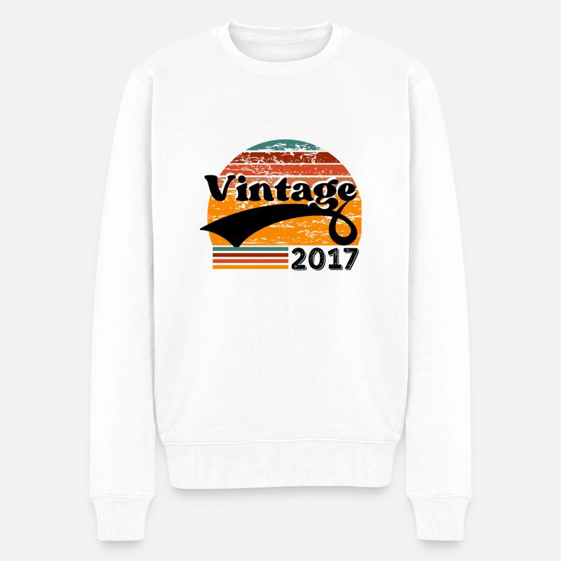 Jahrgang 2017 - Männer Premium Bio Pullover - Weiß