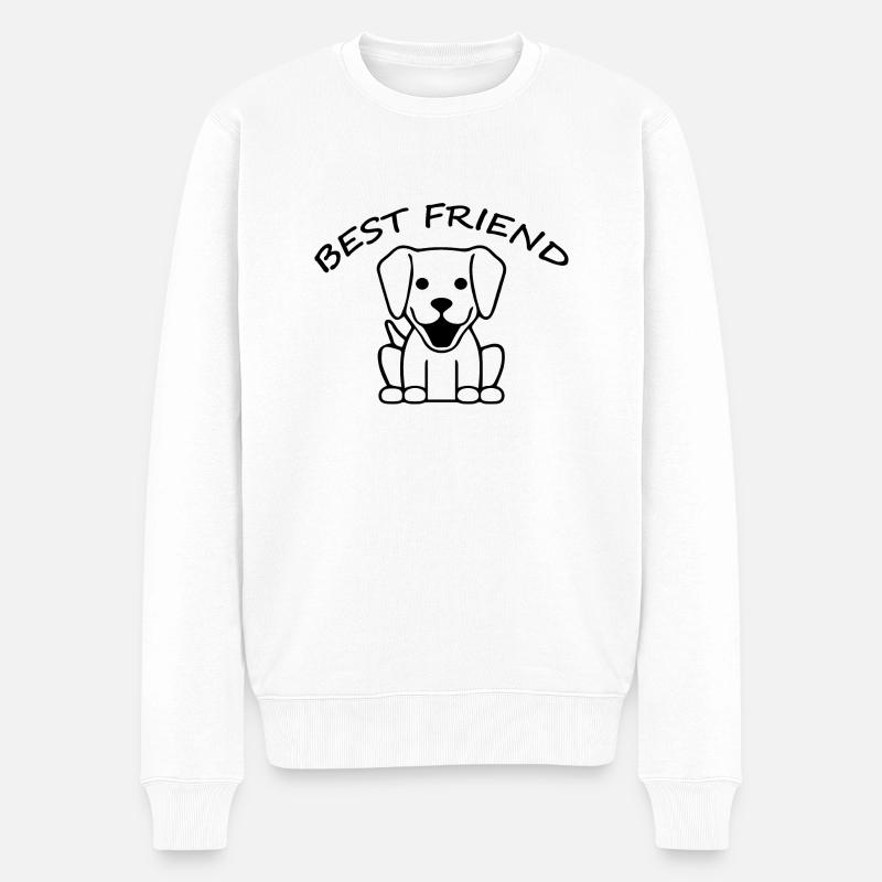 Chien Hund - Pull Premium bio Homme - blanc