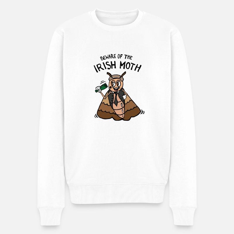 Méfiez-vous de l’Irish Moth / Mob - Pull Premium bio Homme - blanc