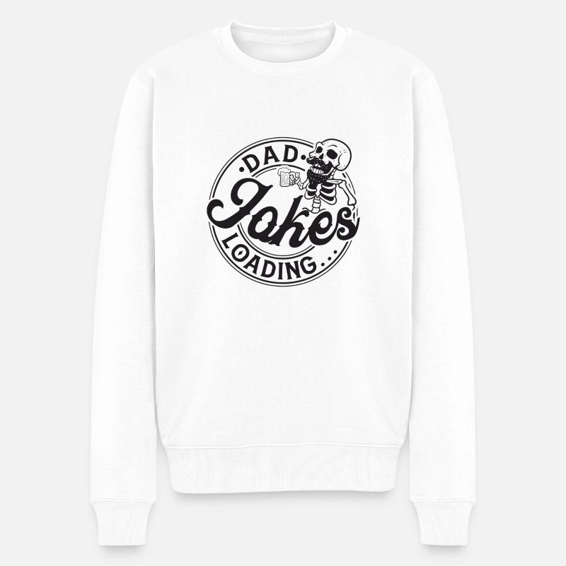 Dad Jokes Loading... - Männer Premium Bio Pullover - Weiß