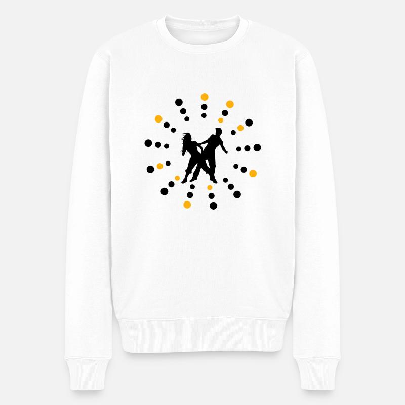 Dancing Dance Music - Männer Premium Bio Pullover - Weiß