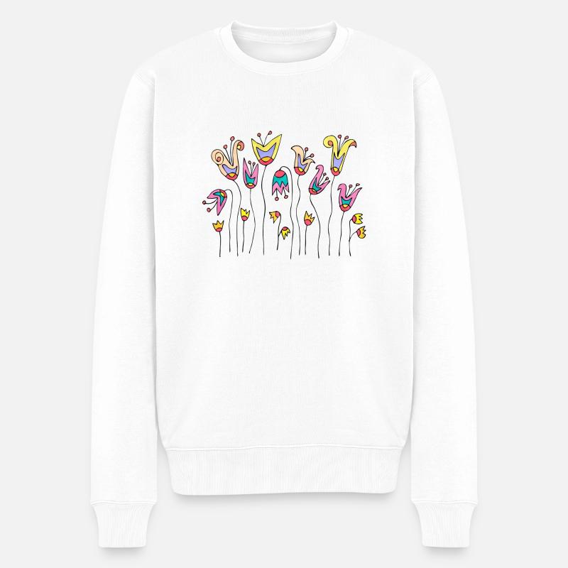 Fleur - Pull Premium bio Homme - blanc