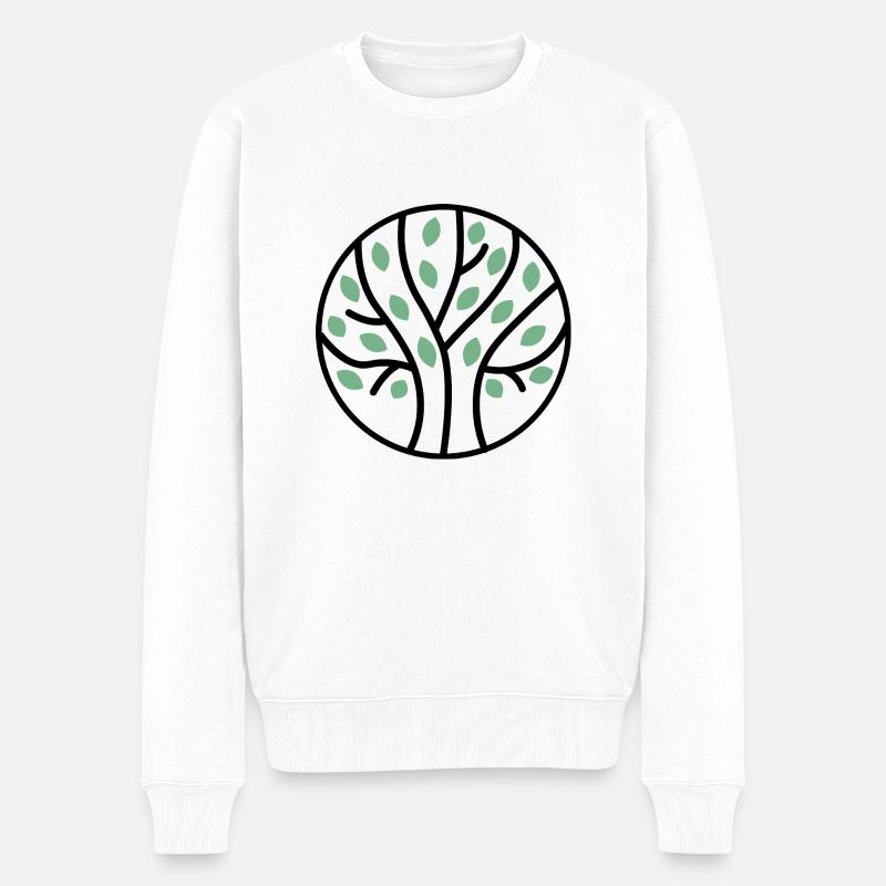 arbre - Pull Premium bio Homme - blanc