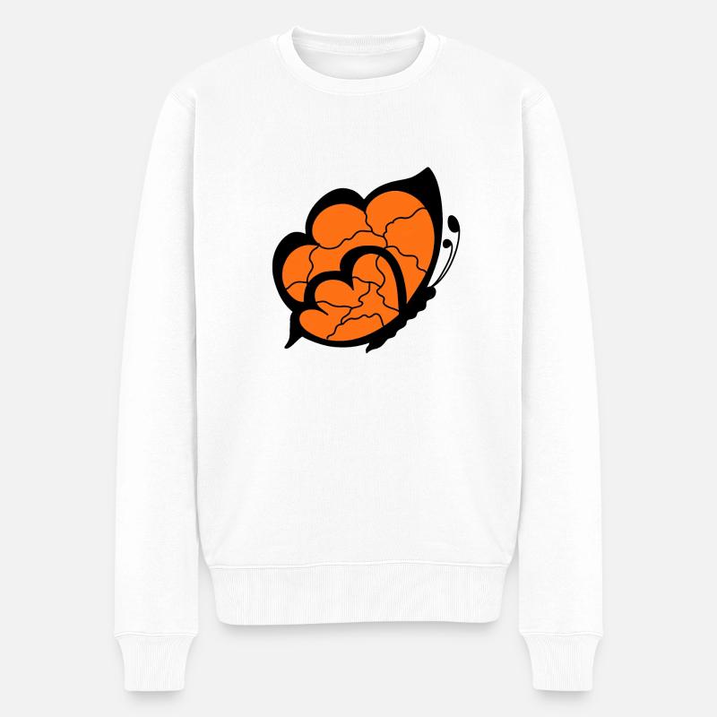 Muster - Männer Premium Bio Pullover - Weiß