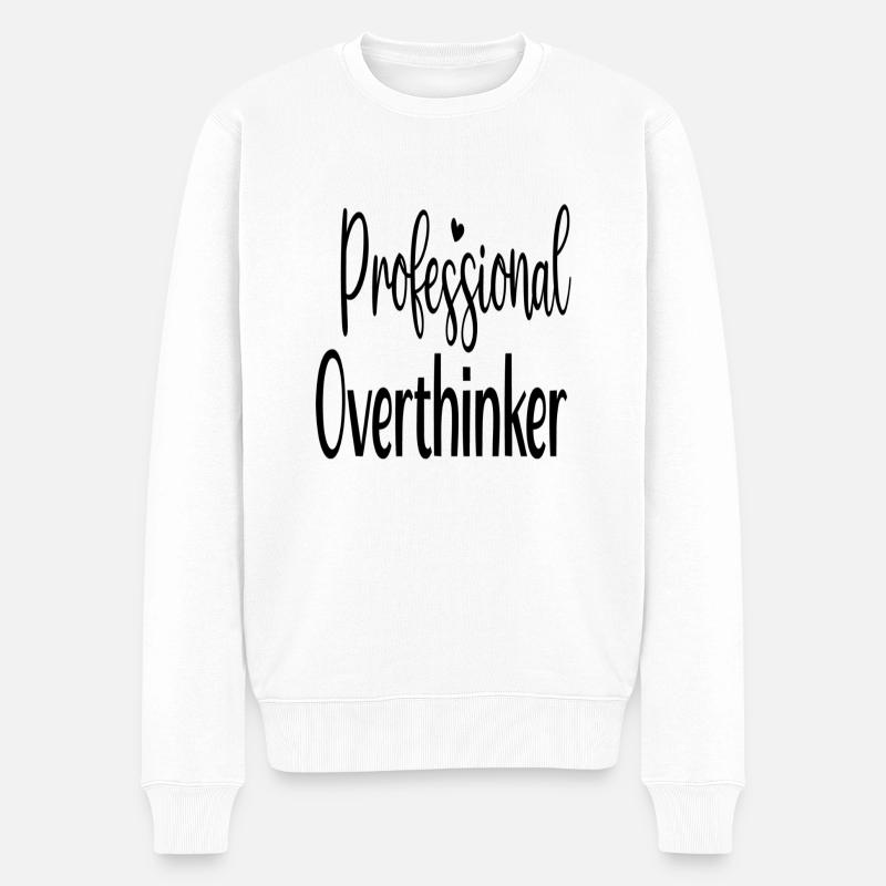 Professional Overthinker - Männer Premium Bio Pullover - Weiß