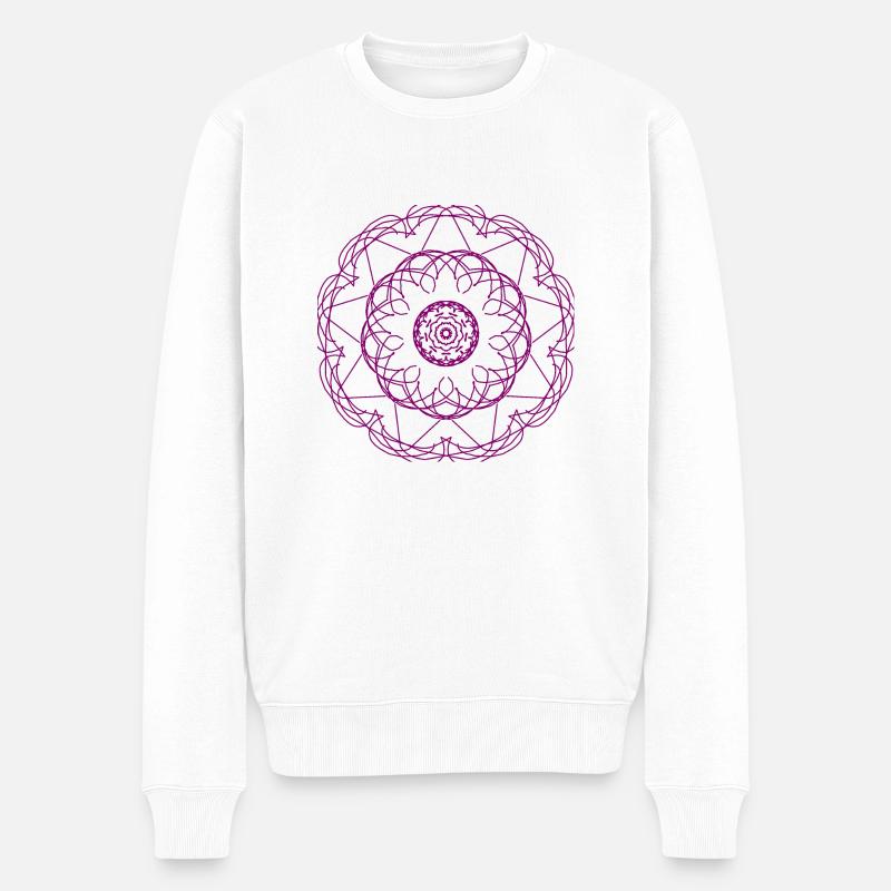 Muster - Männer Premium Bio Pullover - Weiß