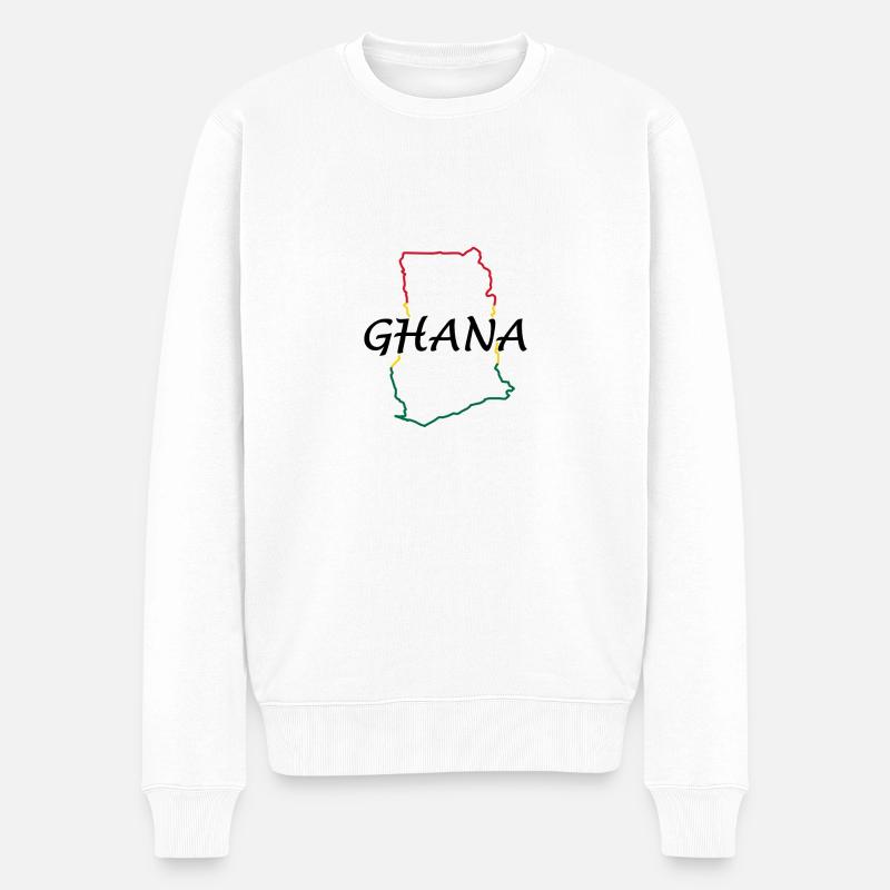 Carte du Ghana - Pull Premium bio Homme - blanc