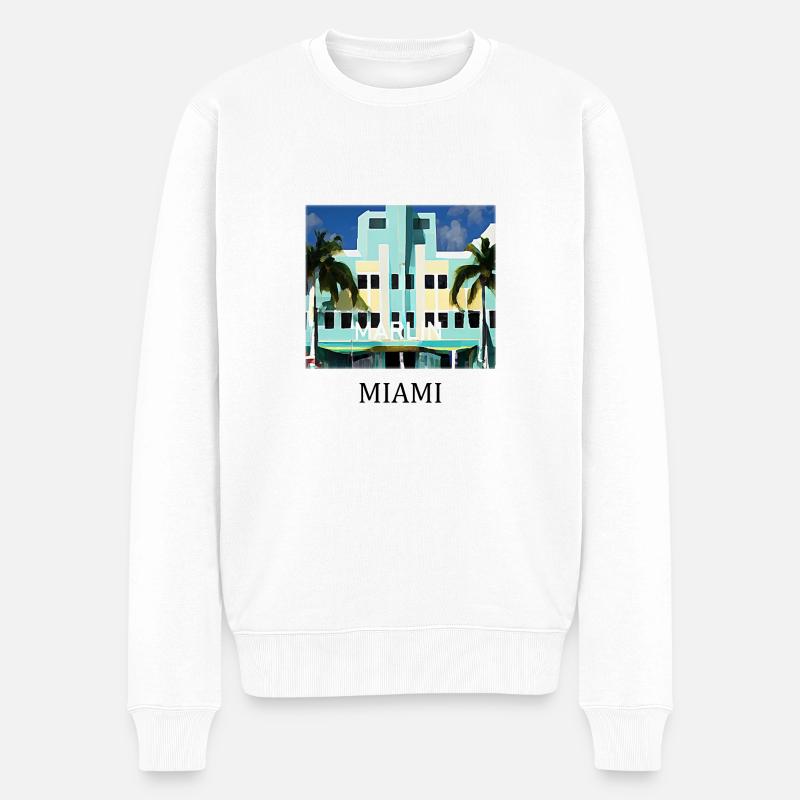 Miami - Pull Premium bio Homme - blanc